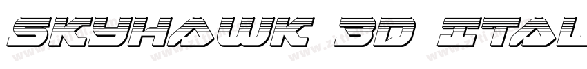 Skyhawk 3D Italic字体转换